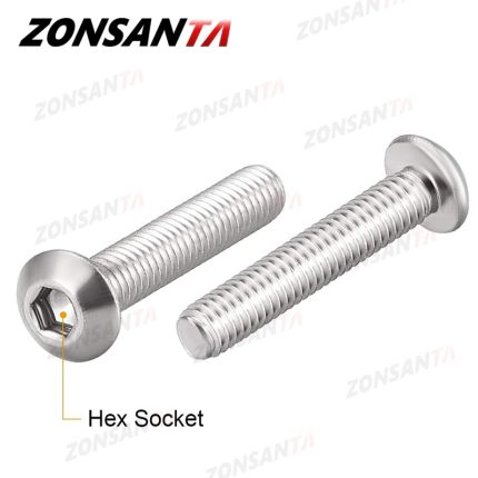 ZONSANTA ISO7380 M2 M2 5 M3 M4 M5 M6 304 A2 Round 304 Stainless Steel Screws 1