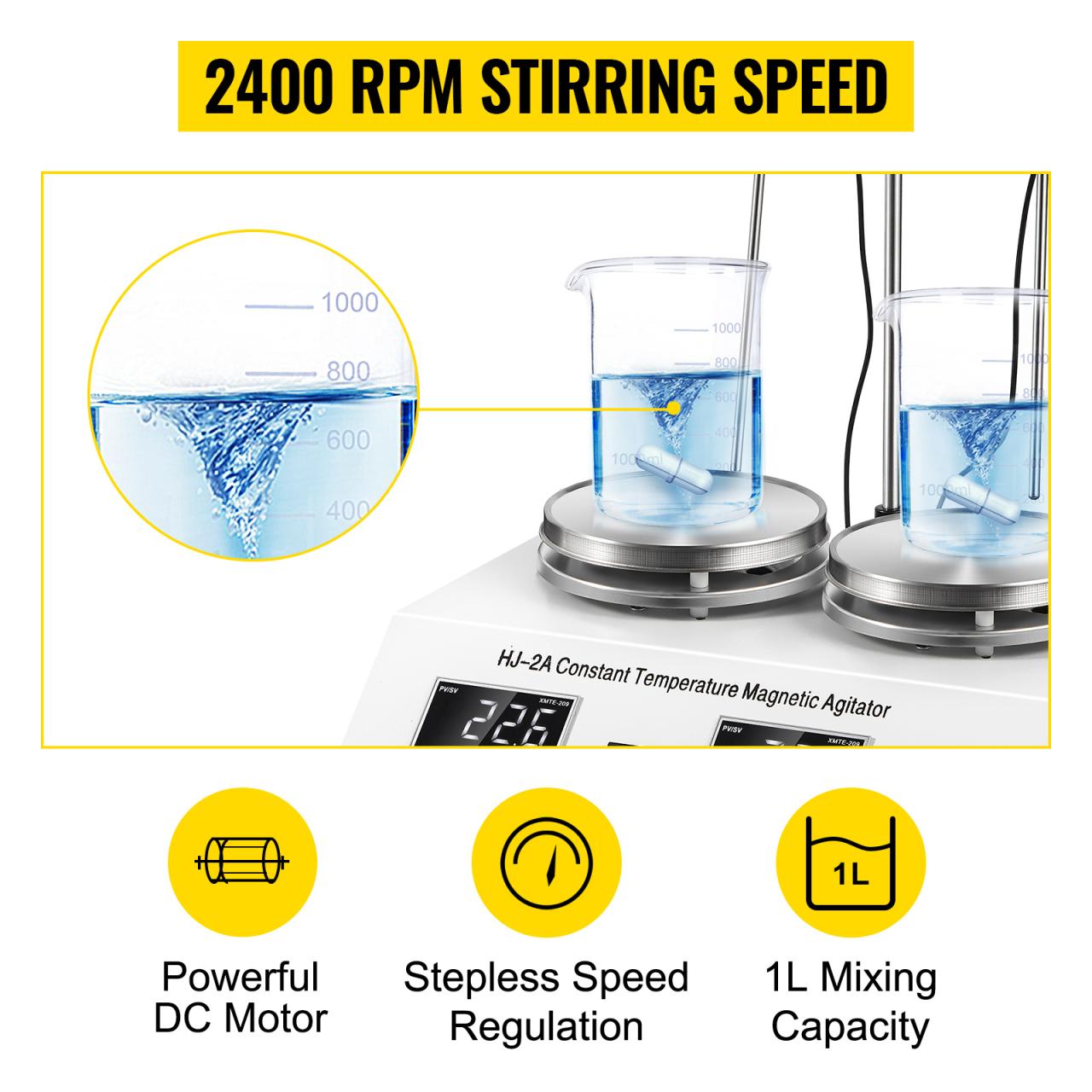 Laboratory Digital Magnetic Stirrer with Hot Plate