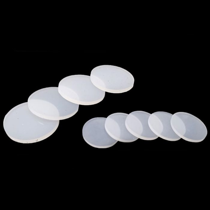 1 2 5 10pcs White Round Silicone Rubber Sheet Seal Gaskets Pad Diameter 30 40 50 3