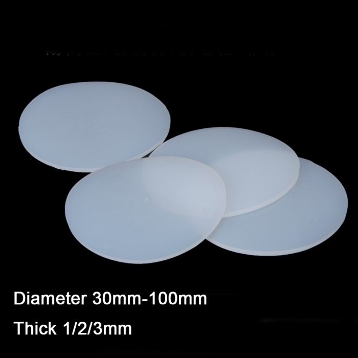 1 2 5 10pcs White Round Silicone Rubber Sheet Seal Gaskets Pad Diameter 30 40 50