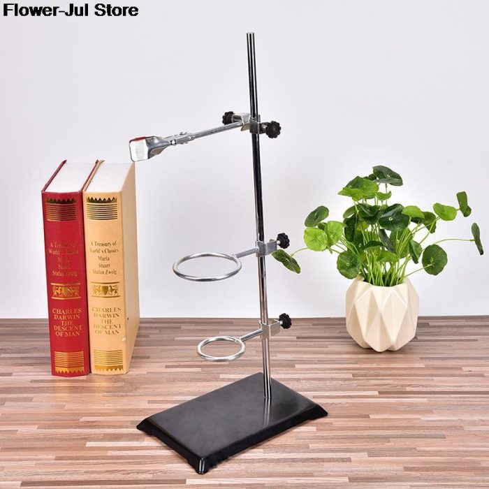 1 Set 50cm Lab Stands With Clamp Clip Flask Clamp Condenser Clamp Iron Stands Laboratory Educational 1