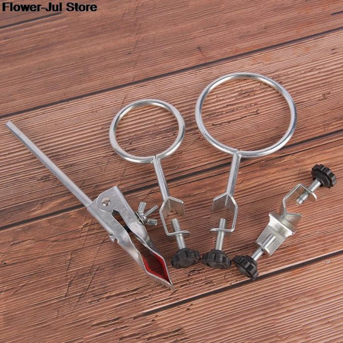 1 Set 50cm Lab Stands With Clamp Clip Flask Clamp Condenser Clamp Iron Stands Laboratory Educational 4
