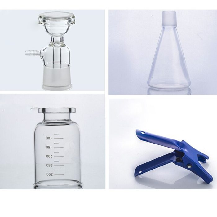 1000mL Vacuum Filtration Apparatus With Rubber Tube Glass Sand Core Liquid Solvent Filter Unit Device Lab 1