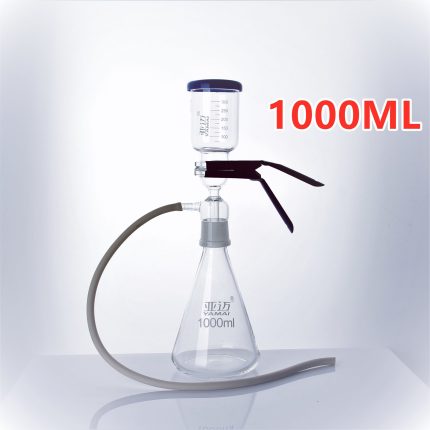 1000mL Vacuum Filtration Apparatus With Rubber Tube Glass Sand Core Liquid Solvent Filter Unit Device Lab