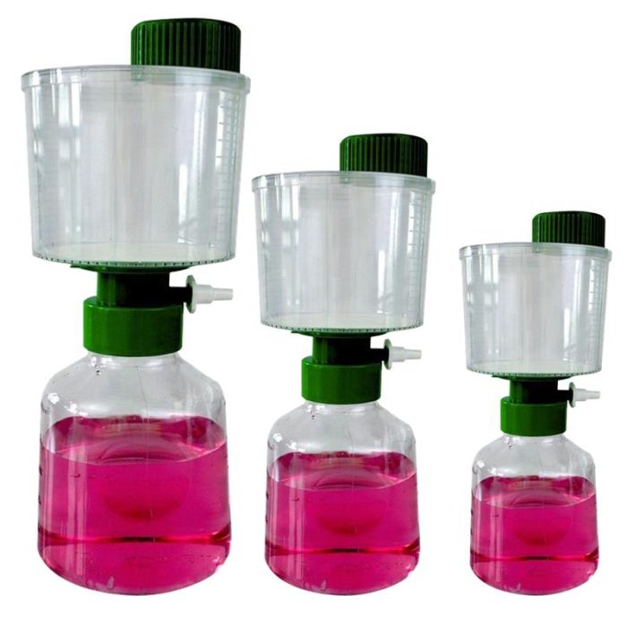 12PCS Disposable Vacuum Filter Units Nylon Membrane For Lab Sterile Bottle Top Vacuum Filtration With 0 2
