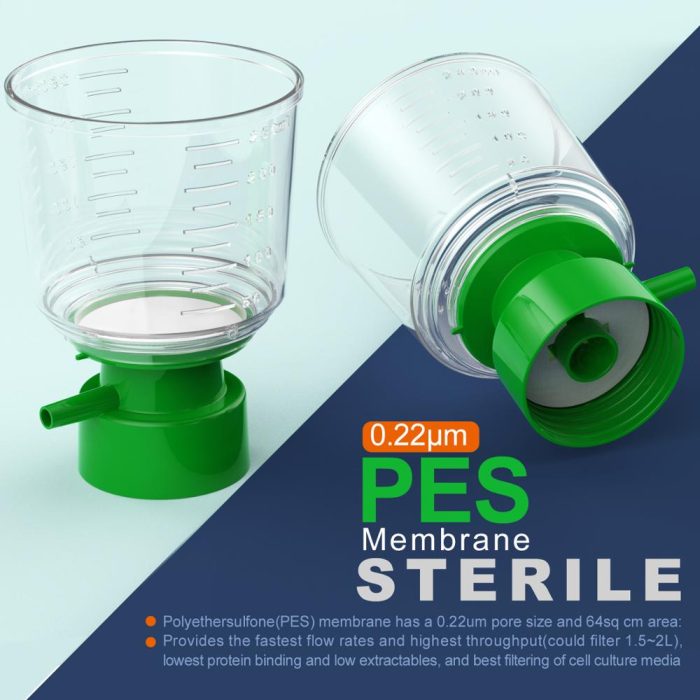 12PCS Sterile Bottle Top Vacuum Filtration With 0 22 0 45 M PVDF Membrane For Lab 1