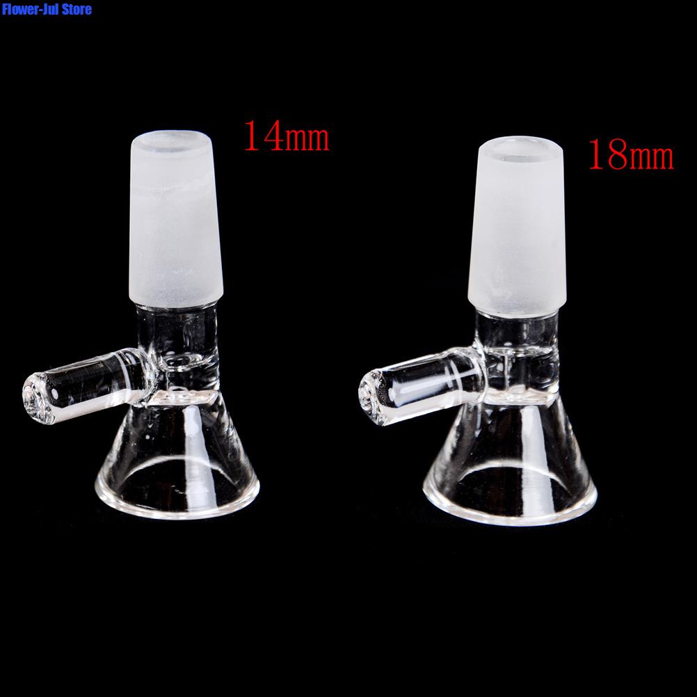 14 18mm School Laboratory Glassware Borosilicate Glass Joint Clear Slide Male Glass Bowl With Handle Funnel