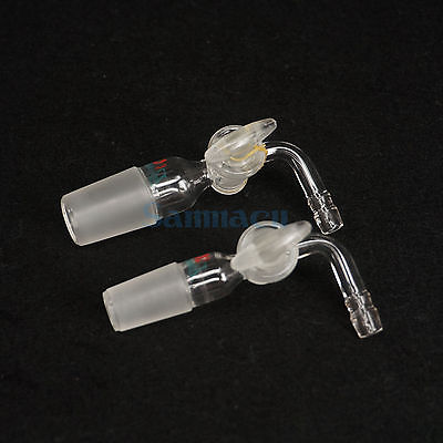 14 23 19 26 24 29 29 32 Joint Lab 90 Degree Adapter With Glass Stopcock