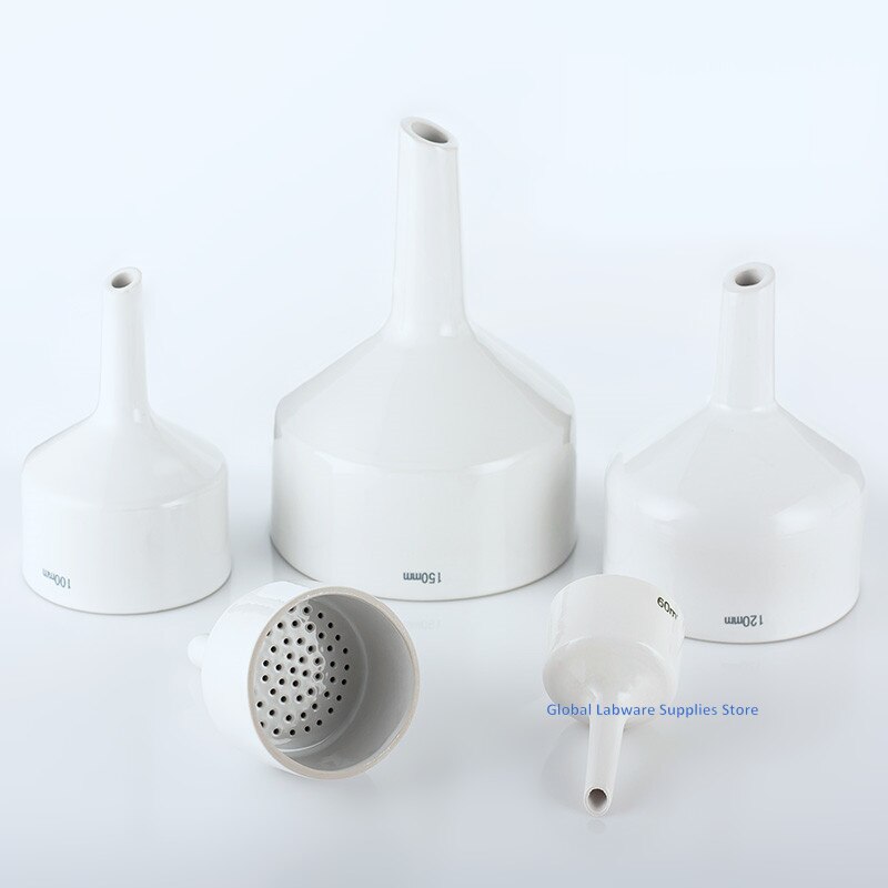 1PC 40mm To 150mm Porcelain Buchner Funnel Chemistry Laboratory Filtration Filter Kit Tools Porous Funnel 5