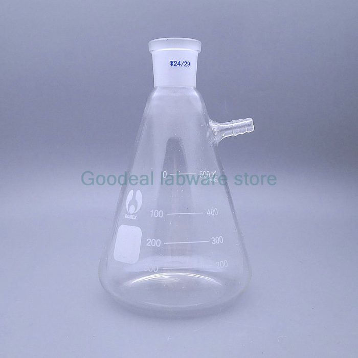 1PCS 50ml To 2000ml Lab Glass Vacuum Filtration Suction Flask Laboratory Filter Bottle With Grinding Mouth 1