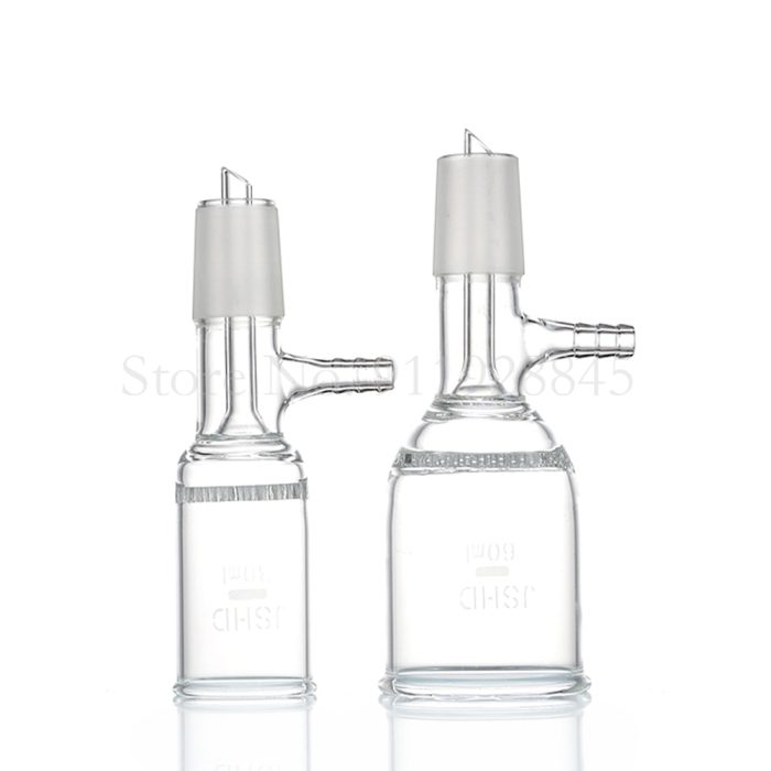 1PCS Glass 24 Suction Filter Funnel With Glass Hole Filter Plate Science Lab Tools 35ml 60ml 3