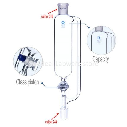 1Piece 25ml To 1000ml Glass Cylindrical Constant Pressure Dropping Funnel With GLASS Piston Laboratory Supplier 1