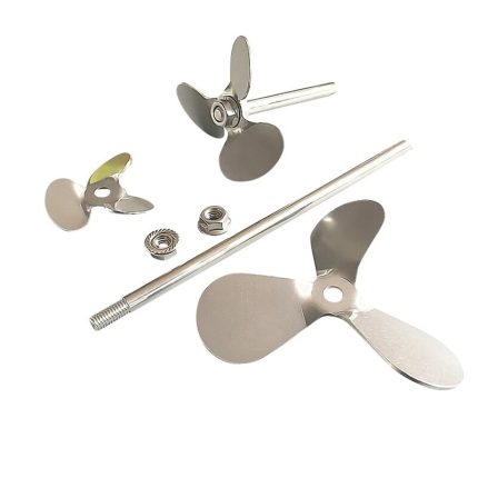 1pcs Lab Stainless Steel Three Leaf Paddle Stirrer Three Blade Stirring Dispersing Rod With Nut 1