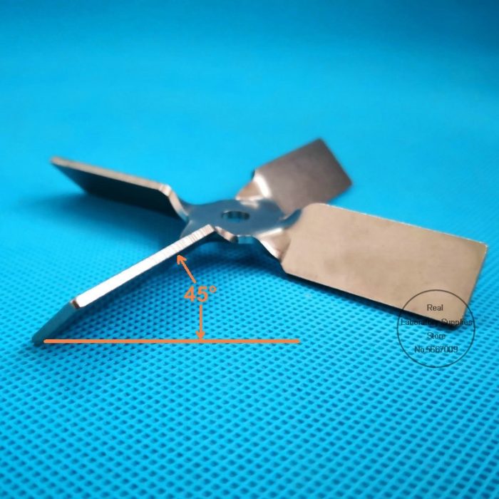 1set Lab Stainless Steel Four Leaf Paddle Stirrer Cross Blade With Agitating Stirring Rod 1