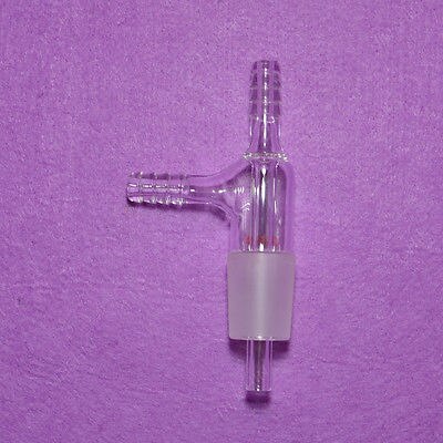 24 29 Glass Gas Inlet Adapter With Both Hose Connection Lab Glassware 1