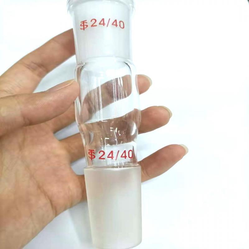 24 40 Straight Connection Adapter Distillation Tube Ground Connection Laboratory Glassware 2