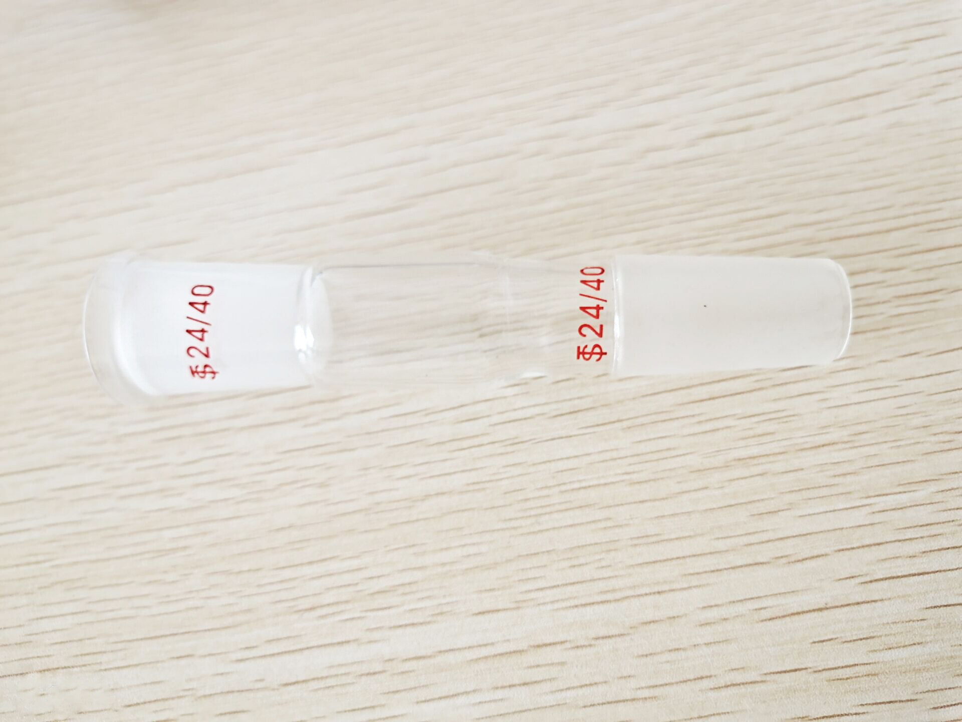 24 40 Straight Connection Adapter Distillation Tube Ground Connection Laboratory Glassware 3