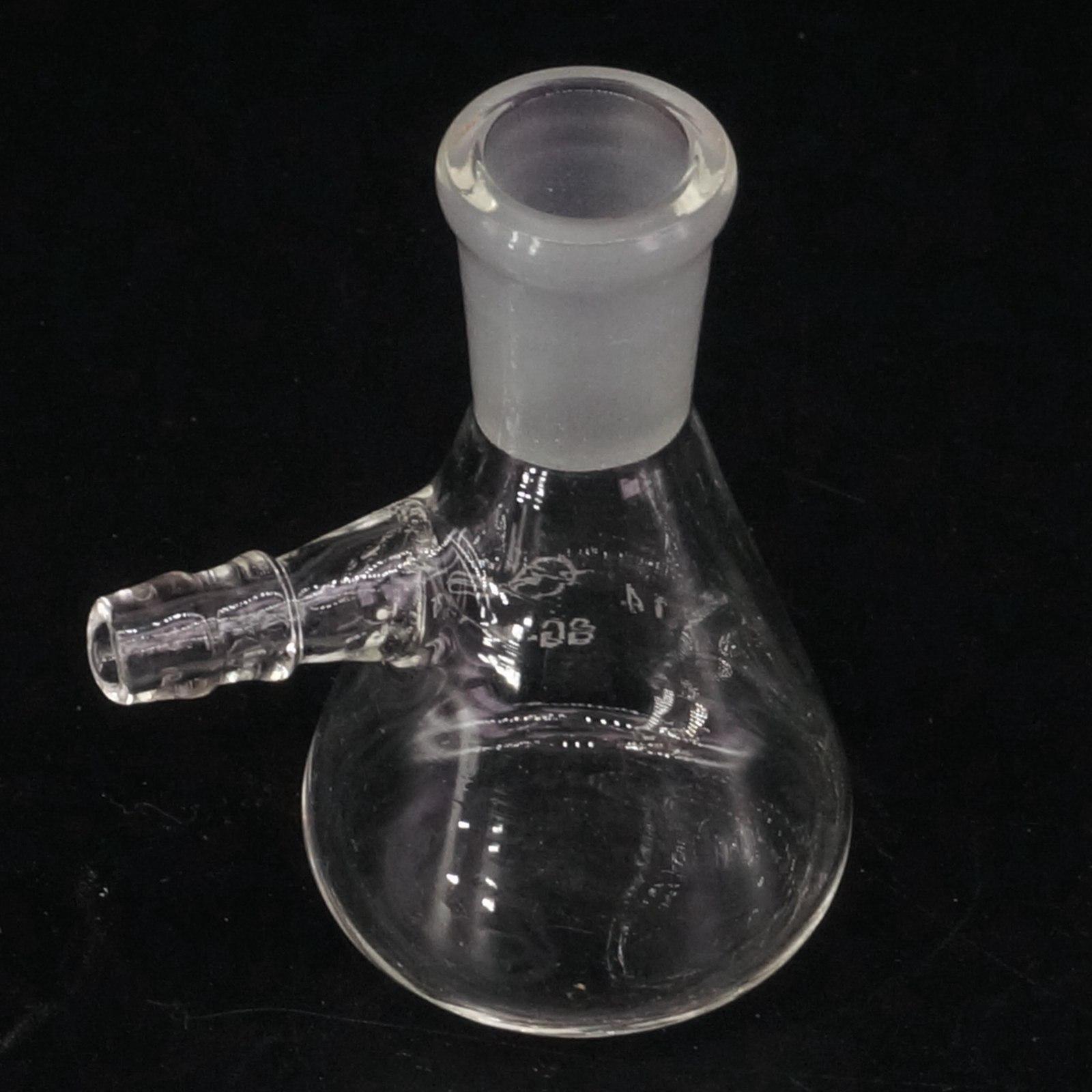 25ml 14 23 Ground Joint Conical Filter Flask With Side Arm Lab Glassware