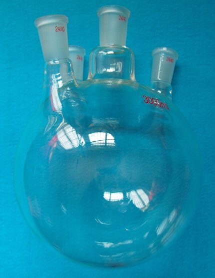 3000ml 24 40 4 Neck Round Bottom Glass Flask Four NeckS 3L Lab Boiling Bottle 1