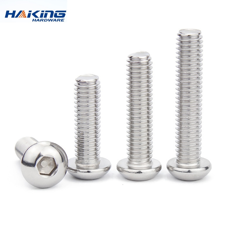 5 50pcs ISO7380 M2 M2 5 M3 M4 M5 M6 M8 304 A2 Round Stainless Steel 2