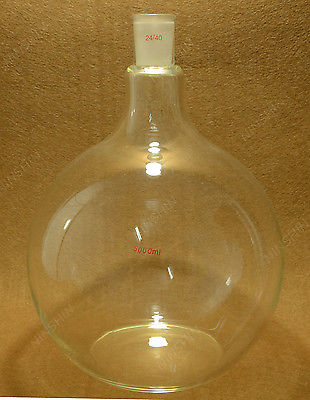 5000ML 1 Neck 24 40 Flat Bottom Flask One Neck 5L Lab Glassware 24 40 2