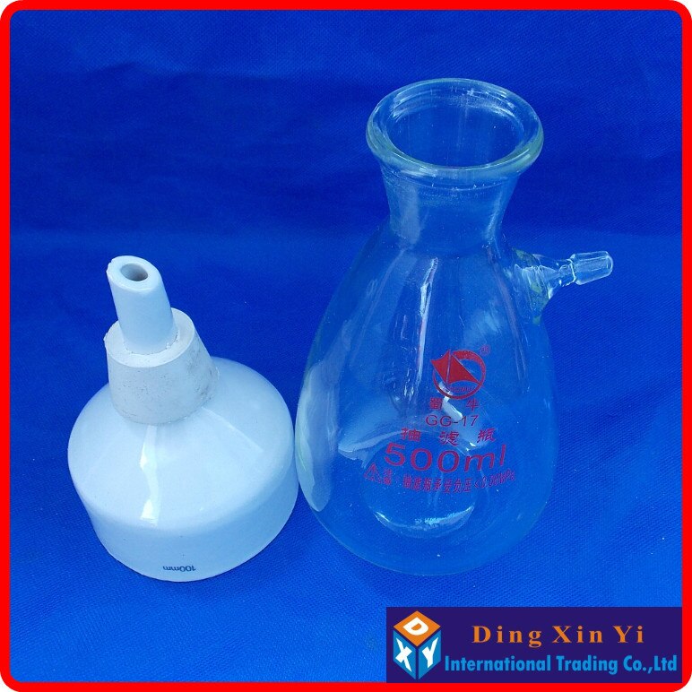 500ml Suction Flask 100mm Buchner Funnel Filtration Buchner Funnel Kit With Heavy Wall Glass Flask Laboratory 1