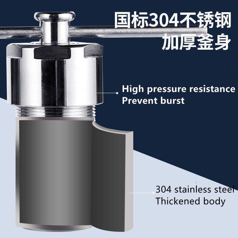 50ml Hydrothermal Autoclave Reactor Vessel Kettle With PTFE Chamber Hydrothermal Synthesis 2