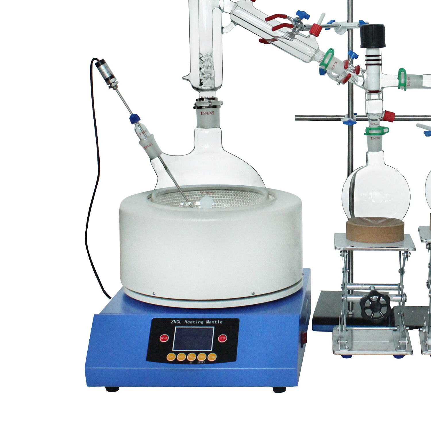 5L Lab Short Path Distillation Kit CBD Oil Extract Industry High Productivity Glass Wiped Film Heating 1