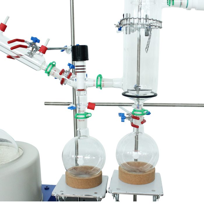 5L Lab Short Path Distillation Kit CBD Oil Extract Industry High Productivity Glass Wiped Film Heating 2