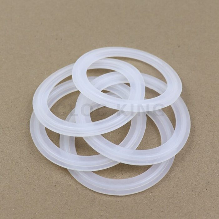5PCS Fit 19mm Pipe X 159mm O D Sanitary Tri Clamp Ferrule Silicone Sealing Strip Gasket 1