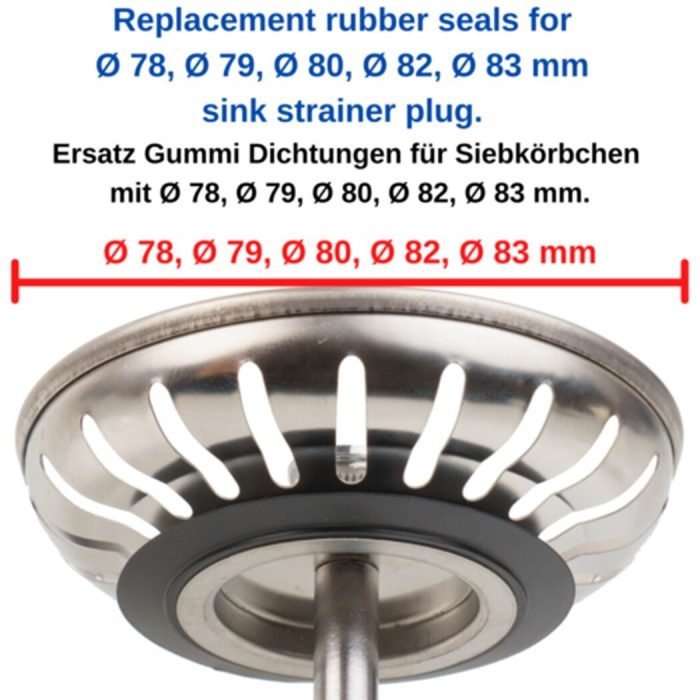 5pcs Seal Washer Gasket Franke Basket Strainer Plug For 78 79 80 82 83mm Home Sink 4