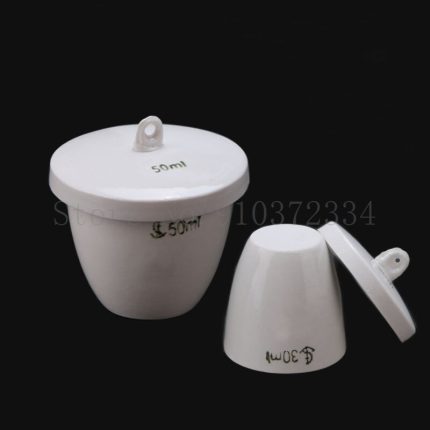 5pcs Lot High Temperature Resistant Ceramic Crucible With Cover Laboratory Porcelain Crucible 1