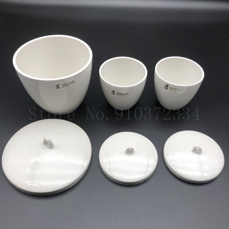 5pcs Lot High Temperature Resistant Ceramic Crucible With Cover Laboratory Porcelain Crucible 2
