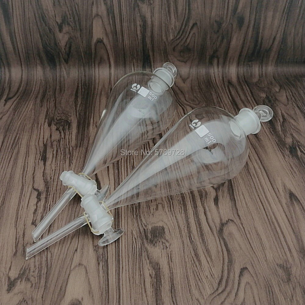 60 To 1000ml Glass Pear Shaped Separatory Funnel Used To Eurify Essential Oil Chemical Experiment 2