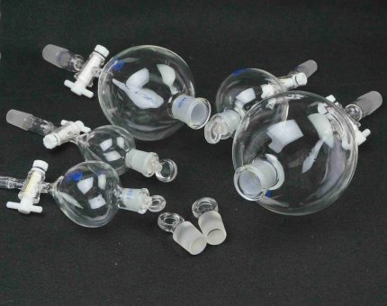 60ml 125ml 14 23 19 26 24 29 Ground Joint Ball Shaped Lab Separatory Funnel With