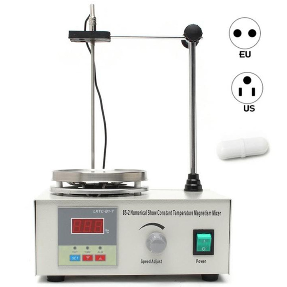85 2 Laboratory Magnetic Stirrer Heating Plate Digital Display 2200rpm Adjustable Churn Stir Machine Blender Laboratory 6
