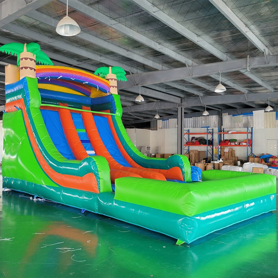 Commercial Safety Jumping Bouncer Waterslide Inflatable Water Slide With Pool