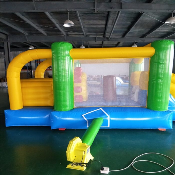 Factory Customized PVC Inflatable Trampoline With Slide Inflatable Bounce Combo Inflatable Obstacle Course 4
