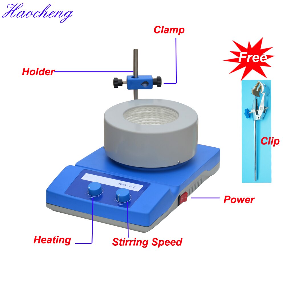 Free Shipping 2L Laboratory Heating Mantle With Magnetic Stirrer 1