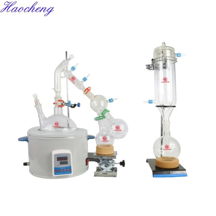 Free Shipping Top Sale Stocks Available 2L Lab Equipment Short Path Distillation With Heating Mantle