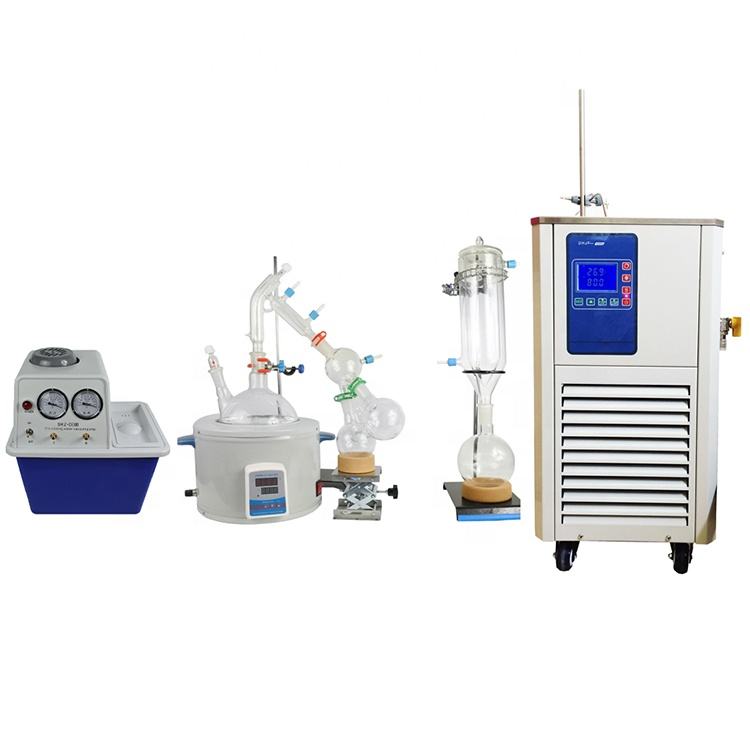 Peralatan Minyak Atsiri Lab Evaporator Peralatan Distilasi Jalur Pendek Gelas
