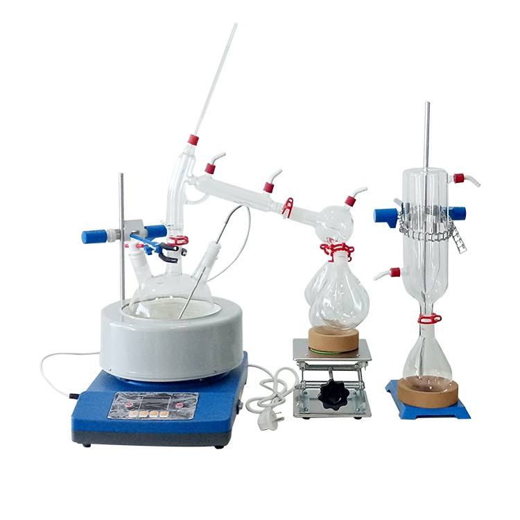  2L Lab glass essential oil distiller short path distillation kits