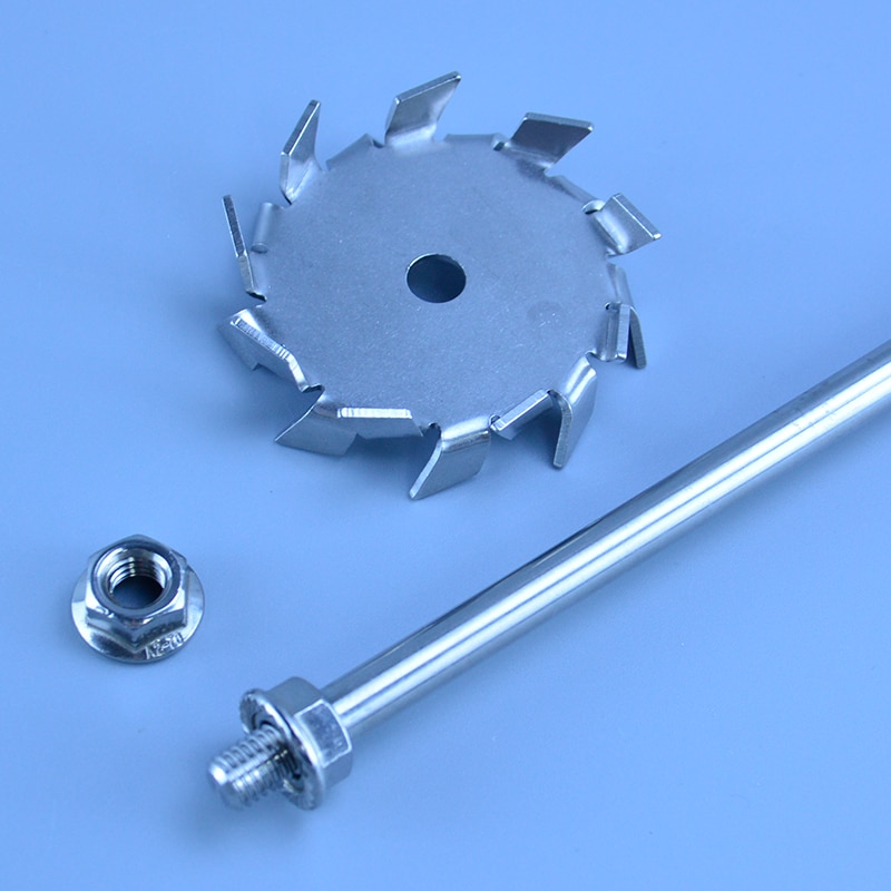 Laboratory 304 Stainless Steel Stir Bar Stirrer Dispersion Disk Round Plate Dispersing Propeller Stirring Blade Mixer 1