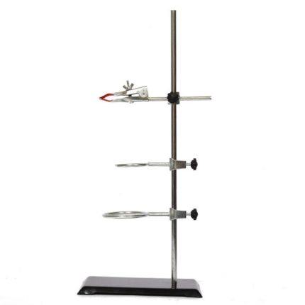 Laboratory Grade Metalware Support Stand Cork Lined Burette Clamp With 2 Retort Ring 2inch 3inch Dia 1