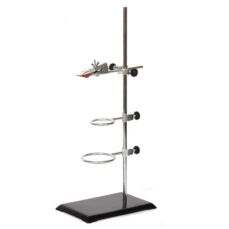 Laboratory Grade Metalware Support Stand Cork Lined Burette Clamp With 2 Retort Ring 2inch 3inch Dia