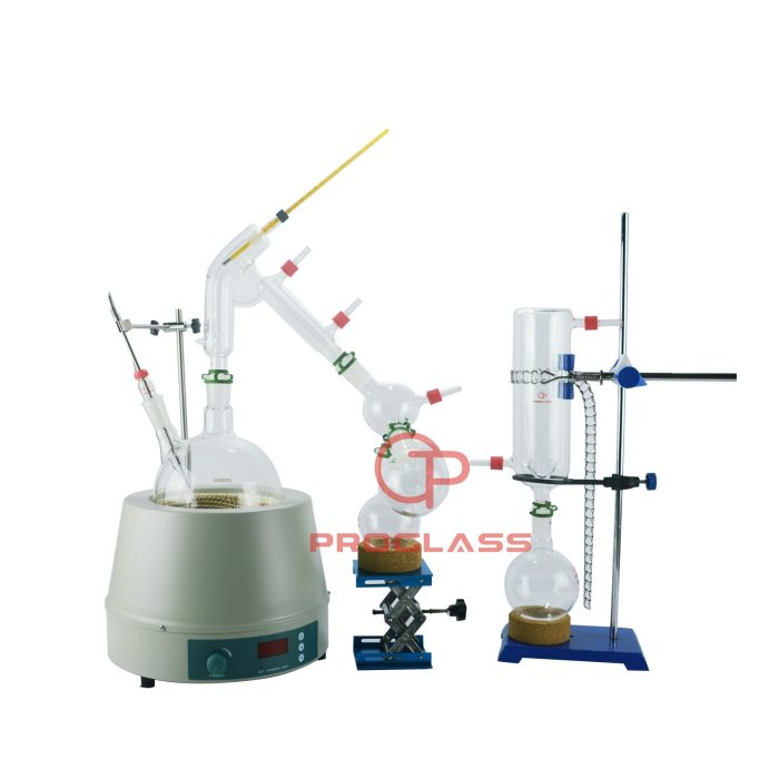 Laboratory Short Path Distillation Kit With Display Magnetic Heating Mantle 2L