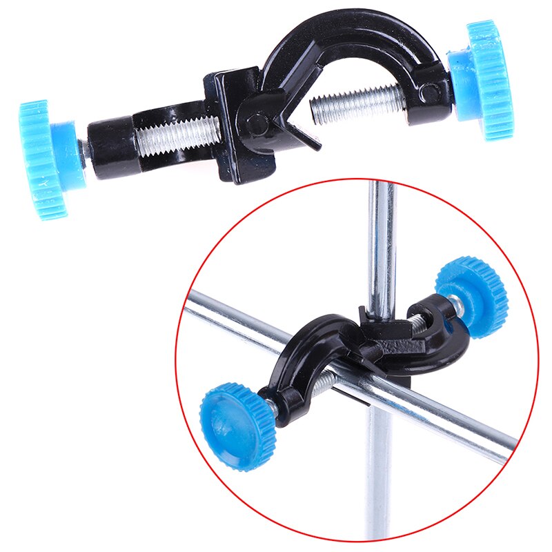 New Lab Stands Double Top Wire Clamps Holder Metal Grip Supports Right Angle Clip 7