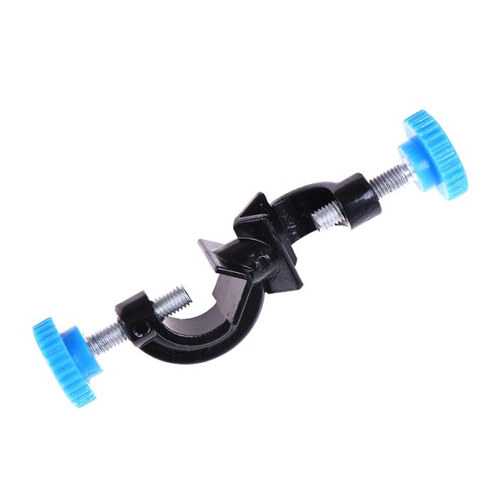 New Lab Stands Double Top Wire Clamps Holder Metal Grip Supports Right Angle Clip School Accesseries 2