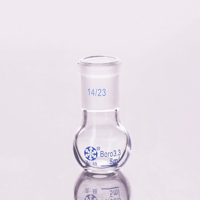 Single Standard Mouth Flat Bottomed Flask Capacity 5ml And Joint 14 23 Single Neck Flat Flask