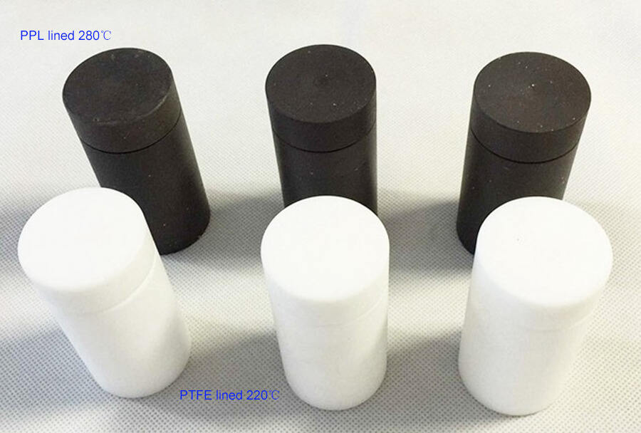 PTFE lined Chamber hydrothermal synthesis reactors with stainless steel shell